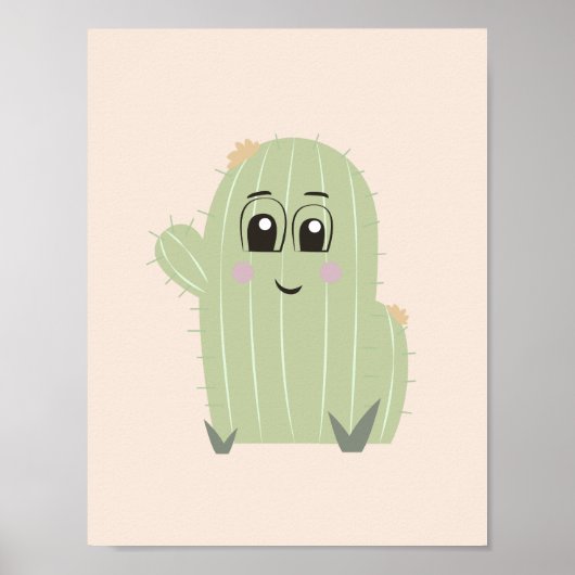 Baby Cactus Nursery Wall Art Poster (Voorkant)