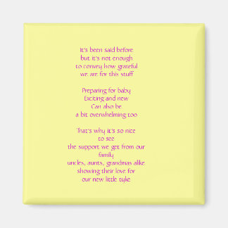 Baby Cadeau Bedankt Magneet