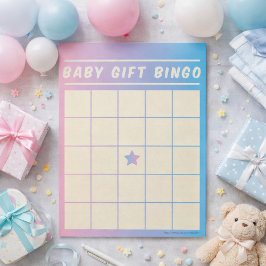 Baby Cadeau Bingo Baby Shower Spel Notitieblok