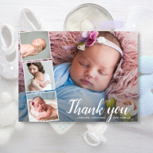 Baby Cadeaudouche Hartelijk dank 4 Foto Collage