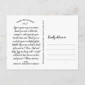 Baby Cadeaudouche Hartelijk dank 4 Foto Collage Briefkaart (Achterkant)