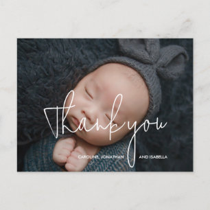 Baby Cadeaudouche Hartelijk dank 4 Foto Collage Feestdagenkaart