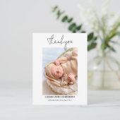 Baby Cadeaudouche Hartelijk dank 4 Foto Collage Feestdagenkaart (Staand voorkant)