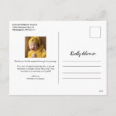 Baby Cadeaudouche Hartelijk dank 4 Foto Collage Feestdagenkaart (Achterkant)