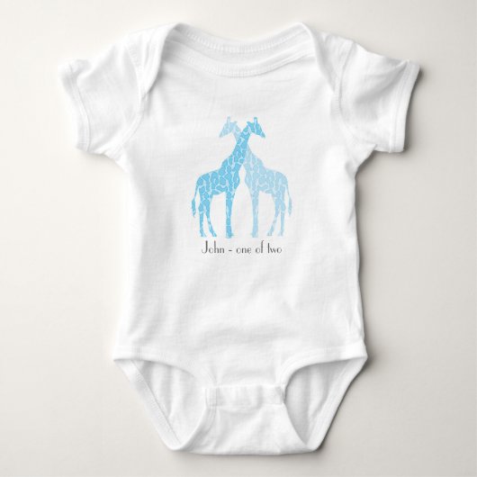 Baby Cadeaus - Baby Giraffe Twins Shirt (Voorkant)