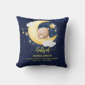 Baby cadeaus Slaapteddybeer geboorte statistieken Kussen (Voorkant)