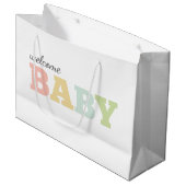 Baby-cadeautas, genderneutraal, groot groot cadeauzakje (Voorkant Gekanteld)