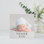 Baby Cadeautje Dank je pasgeboren Baby shower Bedankkaart (Staand voorkant)