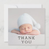 Baby Cadeautje Dank je pasgeboren Baby shower Bedankkaart (Voorkant)