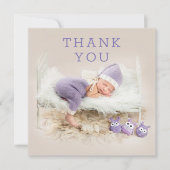 Baby Cadeautje Dank je pasgeboren Baby shower Bedankkaart (Voorkant)