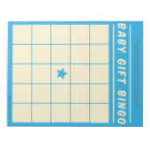 Baby Cadebingo Baby shower Game Blue Blocnote (Voorkant)