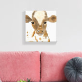 Baby Calf Canvas Afdruk (Insitu (Woonkamer))