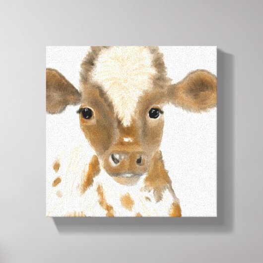 Baby Calf Canvas Afdruk (Voorkant)