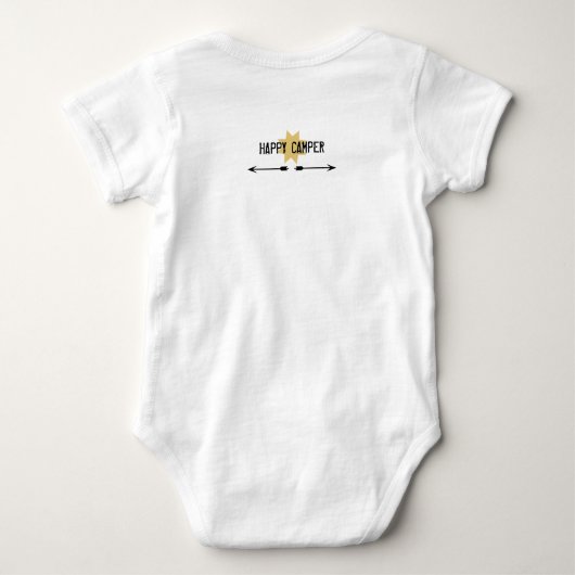 Baby Camp Beer, slang, uil personaliseren Romper (Achterkant)