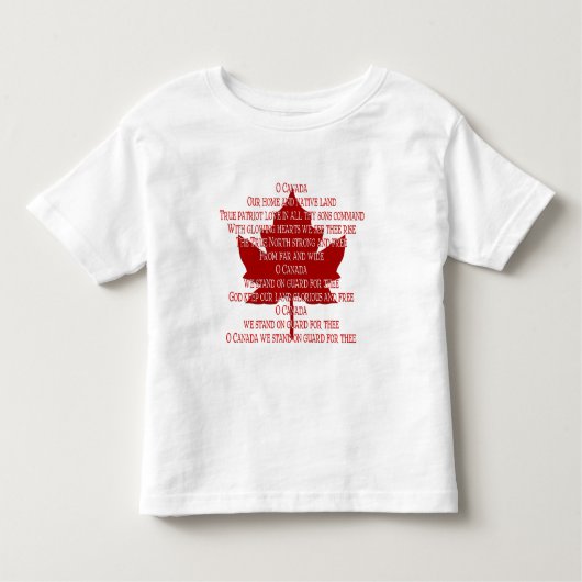 Baby Canada Anthem T-shirt Souvenir Canada T-shirt (Voorkant)
