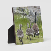 Baby Canada Ganzen met Quote Foto Fotoplaat (Voorkant)