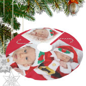 Baby Candy Cane Uw Aangepaste Familie Foto's Kerstboom Rok