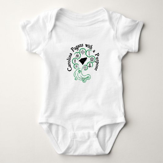 Baby, Carolina Pagans met een doel-Logo Romper (Voorkant)