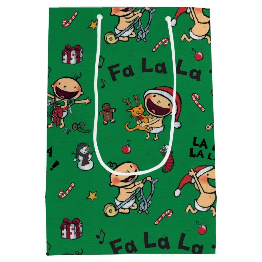 Baby Carols Patroon Medium Cadeauzakje (Achterkant)