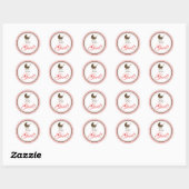 Baby Carriage Aankondiging Sticker (roze) (Vel)