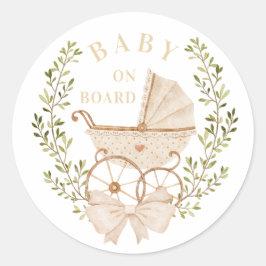 Baby Carriage | Baby aan boord Ronde Sticker