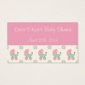 Baby Carriage Baby shower Drink Ticket Visitekaartjes (Achterkant)