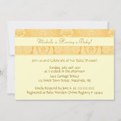 Baby Carriage Baby shower Invite - Golden Kaart (Achterkant)