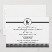 Baby Carriage Baby shower Kaart (Voorkant / Achterkant)