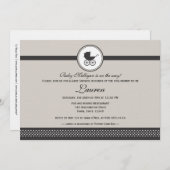  Baby Carriage Baby shower Kaart (Voorkant / Achterkant)