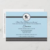  Baby Carriage Baby shower Kaart (Voorkant / Achterkant)