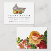 Baby Carriage Baby shower Luier Raffle Informatiekaartje (Voorkant / Achterkant)