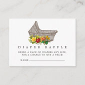 Baby Carriage Baby shower Luier Raffle Informatiekaartje (Voorkant)