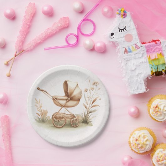 Baby Carriage Baby shower Paper Bord (Feest)