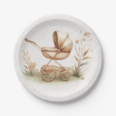 Baby Carriage Baby shower Paper Bord (Voorkant)