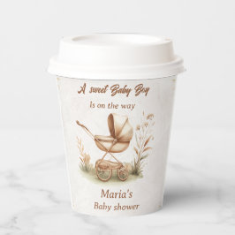  Baby Carriage Baby shower Papieren Bekers