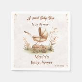  Baby Carriage Baby shower servet (Voorkant)