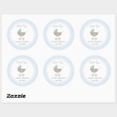 Baby Carriage Baby shower Sticker Blauw (Vel)