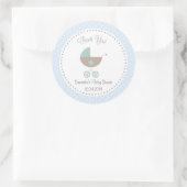 Baby Carriage Baby shower Sticker Blauw (Tas)