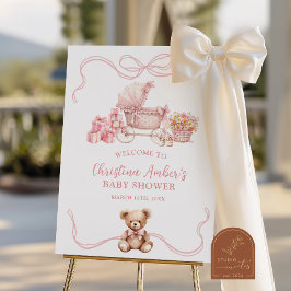 Baby Carriage Baby Shower Welcome Sign Poster