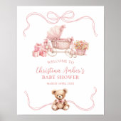 Baby Carriage Baby Shower Welcome Sign Poster (Voorkant)