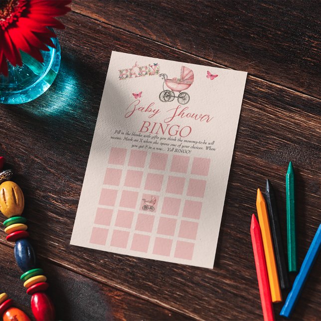  Baby Carriage BINGO Baby shower Game (Creator heeft geüpload)