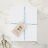 Baby Carriage Bloemige Bedankt Cadeaulabel (Met Touw)