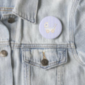 Baby Carriage Blue  Ronde Button 5,7 Cm (In situ)