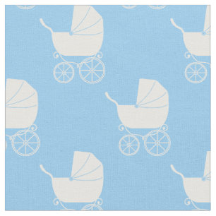  Baby Carriage Blue Stof