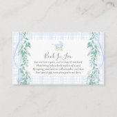 Baby Carriage Book in Lieu Insert kaart Visitekaartje (Voorkant)