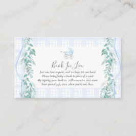 Baby Carriage Book in Lieu Insert kaart Visitekaartje