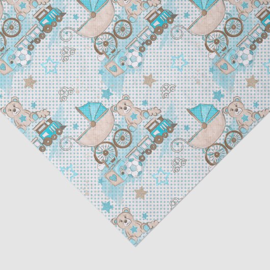 Baby Carriage Boy Tissuepapier (Detail)