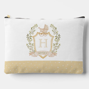 Baby Carriage Crest Monogram   Neutrale Baby Etui
