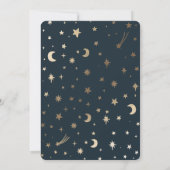  Baby Carriage Elegant Navy Baby shower Kaart (Achterkant)