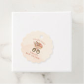 Baby Carriage Floral Bedankt Bedankjes Labels (In situ)